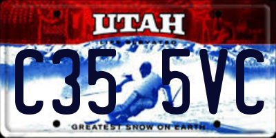 UT license plate C355VC