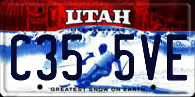 UT license plate C355VE