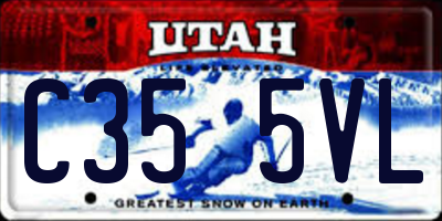 UT license plate C355VL