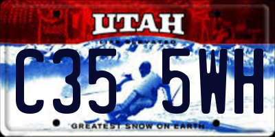 UT license plate C355WH