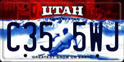 UT license plate C355WJ