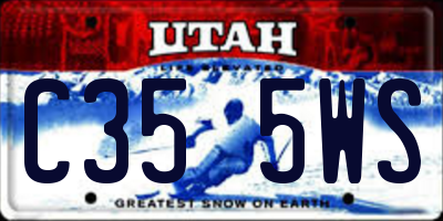 UT license plate C355WS