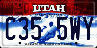 UT license plate C355WY