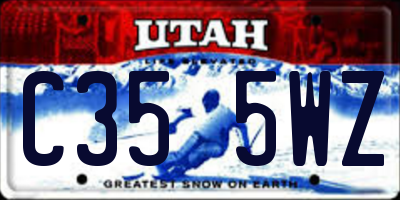 UT license plate C355WZ