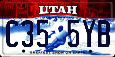UT license plate C355YB