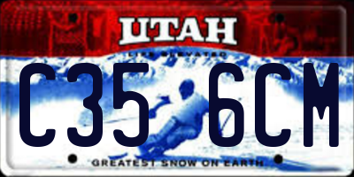 UT license plate C356CM