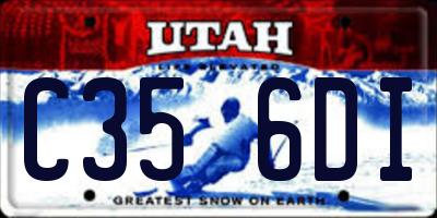 UT license plate C356DI