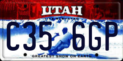 UT license plate C356GP