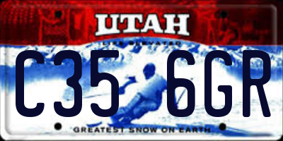 UT license plate C356GR