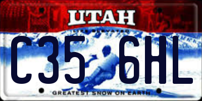 UT license plate C356HL