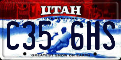 UT license plate C356HS