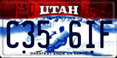 UT license plate C356IF