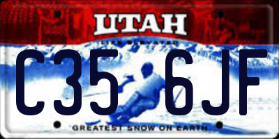 UT license plate C356JF