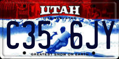 UT license plate C356JY