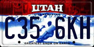 UT license plate C356KH