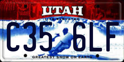 UT license plate C356LF