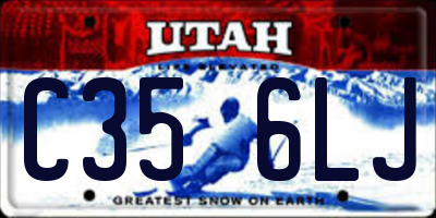 UT license plate C356LJ