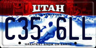 UT license plate C356LL