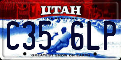 UT license plate C356LP