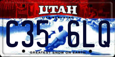 UT license plate C356LQ