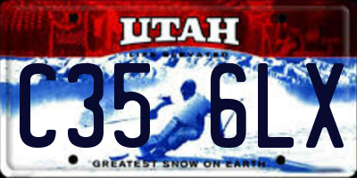 UT license plate C356LX