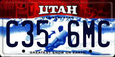 UT license plate C356MC