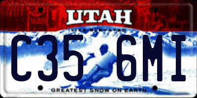 UT license plate C356MI
