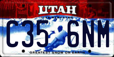 UT license plate C356NM