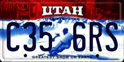 UT license plate C356RS