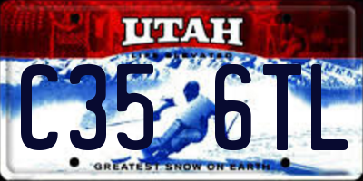 UT license plate C356TL