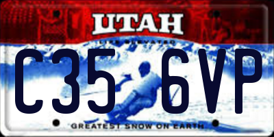 UT license plate C356VP