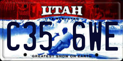 UT license plate C356WE