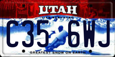 UT license plate C356WJ