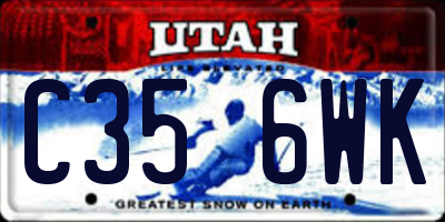 UT license plate C356WK