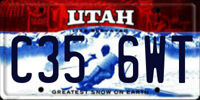 UT license plate C356WT