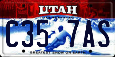 UT license plate C357AS