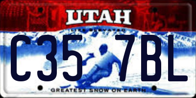 UT license plate C357BL