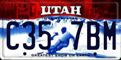 UT license plate C357BM