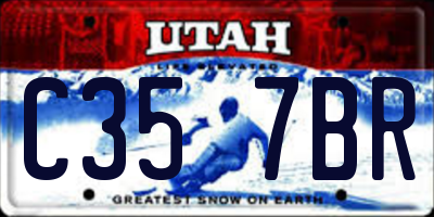 UT license plate C357BR
