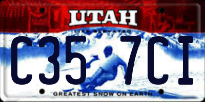 UT license plate C357CI