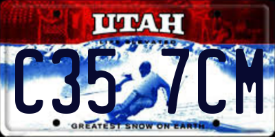 UT license plate C357CM