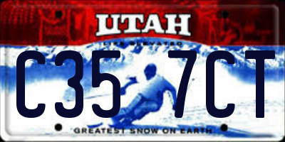 UT license plate C357CT