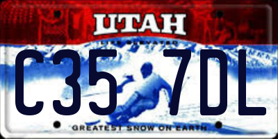UT license plate C357DL