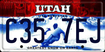 UT license plate C357EJ