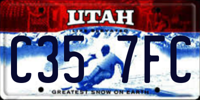 UT license plate C357FC