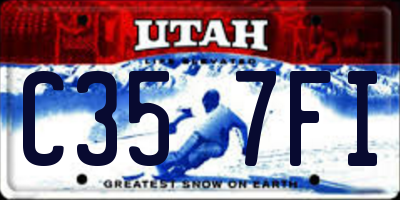 UT license plate C357FI