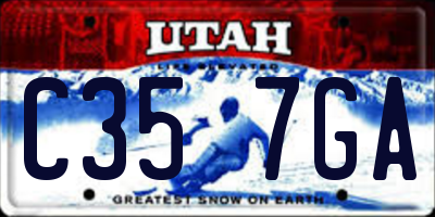 UT license plate C357GA
