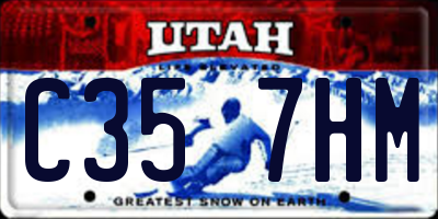 UT license plate C357HM