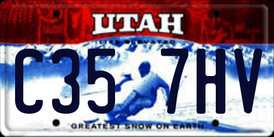 UT license plate C357HV