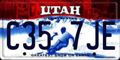 UT license plate C357JE